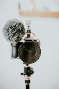 Camera and mic for home podcast studio