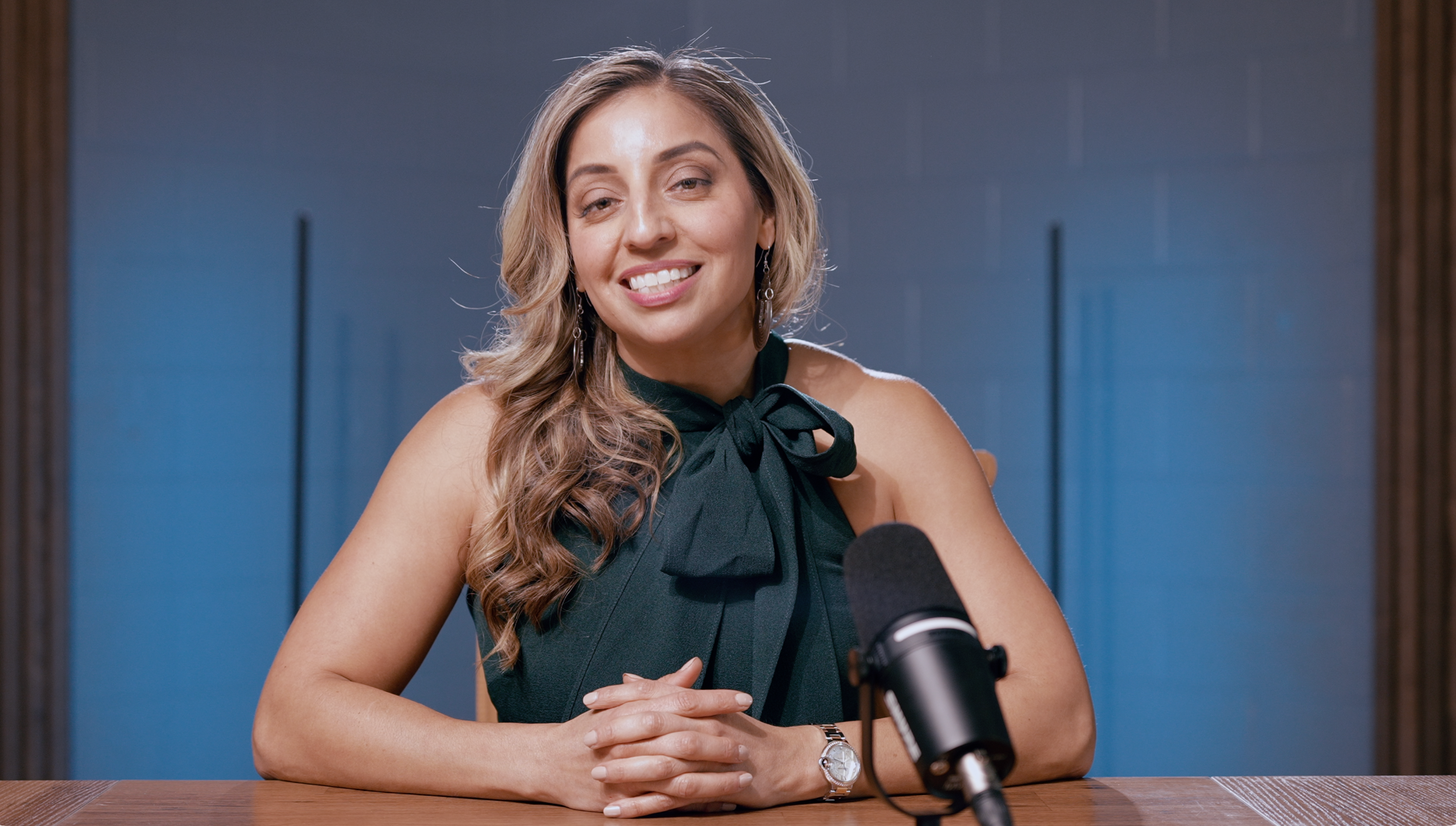 Lorena Rivas recording in the Rivas & Associates studio built by Blue Couch Studio